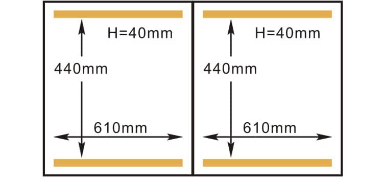 ابعاد دستگاه وکیوم دو کابین